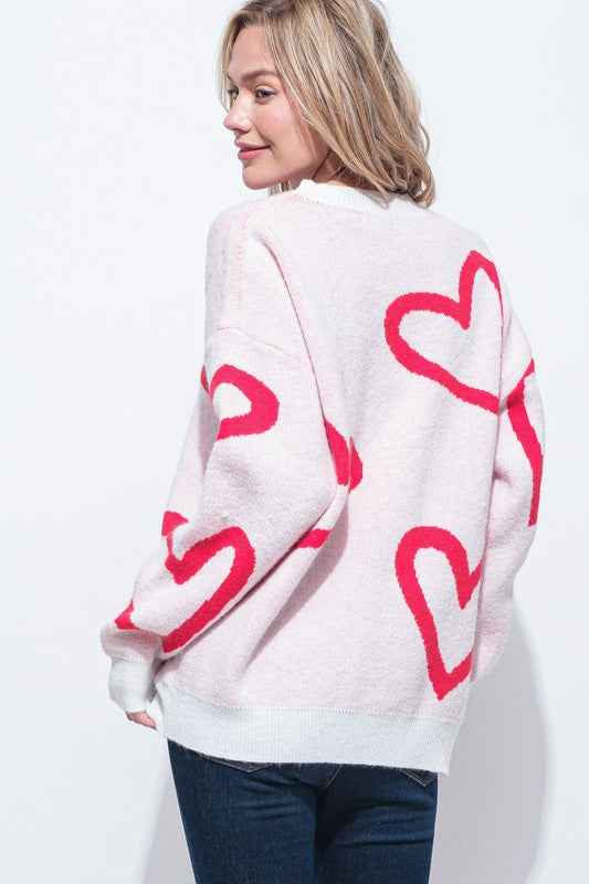Hearts All Over Sweater